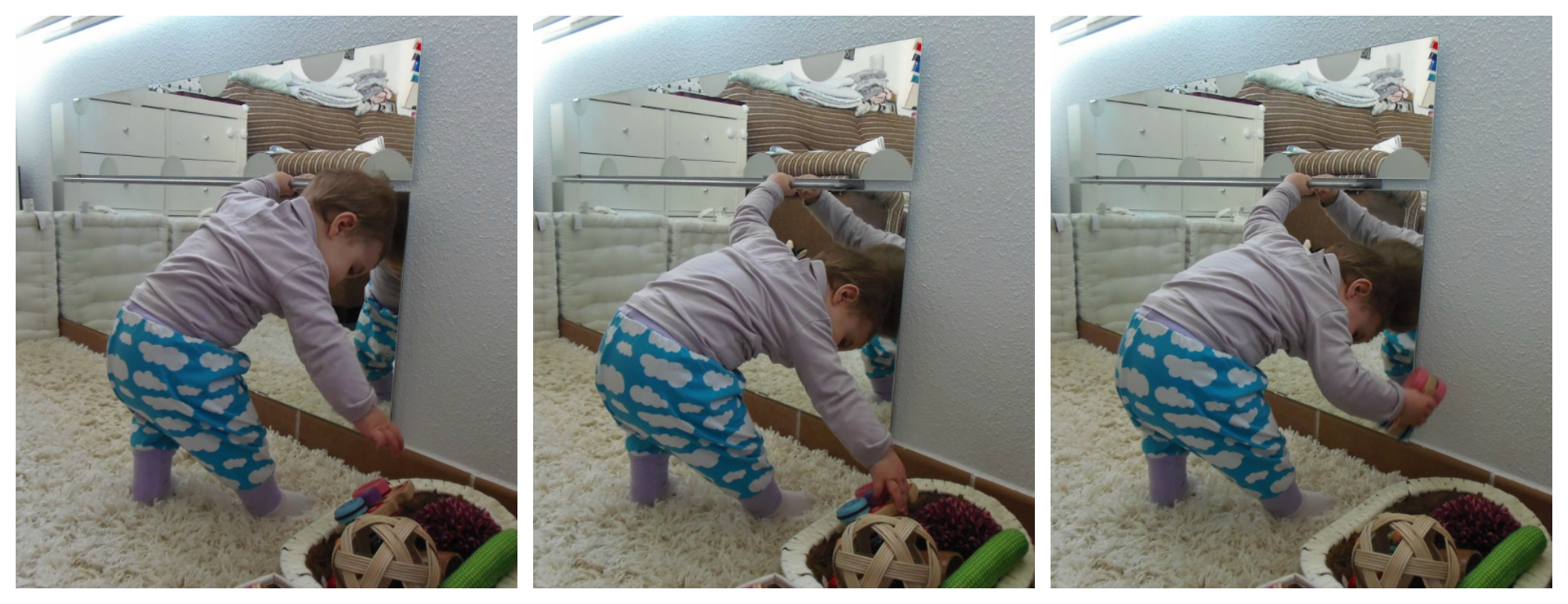 Novedades en nuestro ambiente preparado: Barra y espejo (bebé 8 meses) –  Prepared environment update: Bar and mirror (baby 8 mo) - Montessori en Casa